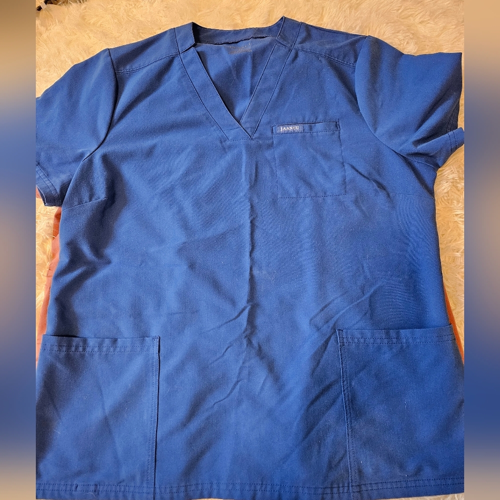 Jaanuu Royal Blue Scrub Top
